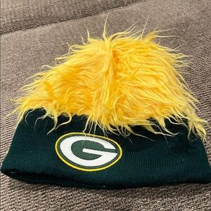NFL Green Bay Packers Yellow and Green Fuzzy Hat